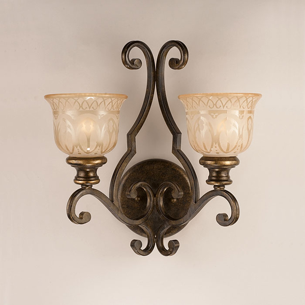 C193-7402-BU By Crystorama Lighting-Norwalk Collection Bronze Umber Finish Wall Sconce