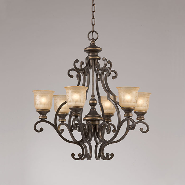 C193-7416-BU By Crystorama Lighting-Norwalk Collection Bronze Umber Finish Chandelier