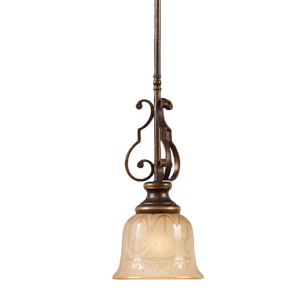 C193-7421-BU By Crystorama Lighting-Norwalk Collection Bronze Umber Finish Pendant