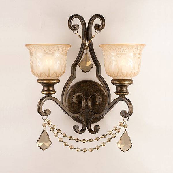 C193-7502-BU-GTS By Crystorama Lighting-Norwalk Collection Bronze Umber Finish Wall Sconce