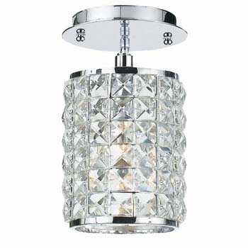 C193-800-CH-CL-MWP By Crystorama Lighting-Chelsea Collection Polished Chrome Finish Semi Flush