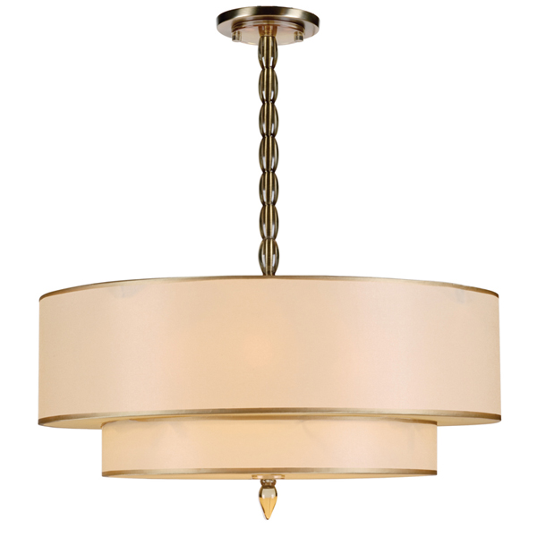 C193-9507-AB By Crystorama Lighting-Luxo Collection Antique Brass Finish Chandelier