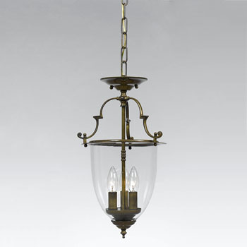 C193-973-AU By Crystorama Lighting-Camden Collection Antique Brass Finish Lantern