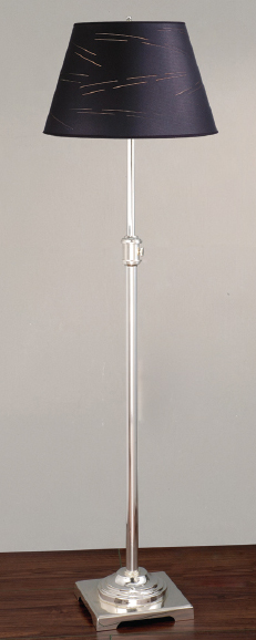 C195-FST330/SLB23016 - By Laura Ashley Lighting - State Street Collection Shiny Silver Finish Adjustable Floor Lamp Base