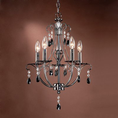 C195-MXX111 - By Laura Ashley Lighting - Arizona Collection Gun Metal Finish Arizona 5 Light Chandelier