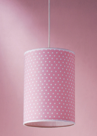 C195-PXY101 - By Laura Ashley Lighting - Daisy Collection White Finish Daisy Polka Complete Pendant