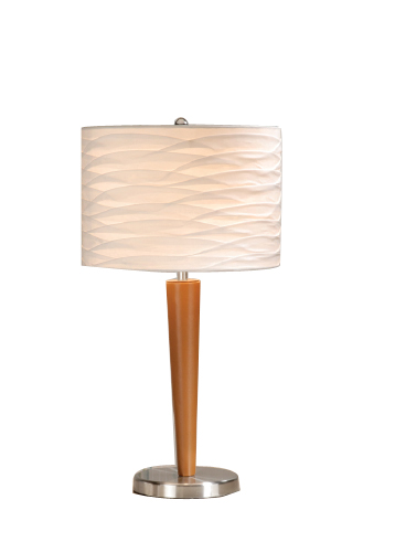 C195-TCL202 - By Laura Ashley Lighting - Nia Collection Brushed Nickel Finish Nia Round Complete Lamp