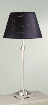 C195-TST220/SLB23016 - By Laura Ashley Lighting - State Street Collection Shiny Silver Finish Adjustable Table Lamp Base