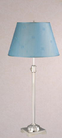 C195-TST220/SLB36116 - By Laura Ashley Lighting - State Street Collection Shiny Silver Finish Adjustable Table Lamp Base