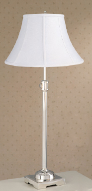 C195-TST220/SNL916 - By Laura Ashley Lighting - State Street Collection Shiny Silver Finish Adjustable Table Lamp Base