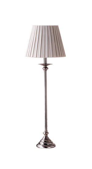 C195-TX0015 - By Laura Ashley Lighting - Camberley Collection Satin Nickel Finish Camberley Complete Lamp