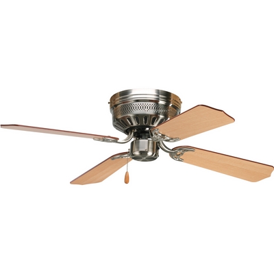 C197-P2524-09 By Progress Lighting-AirPro Collection Brushed Nickel Finish 42 In Hugger 4 Bld Ceiling Fan
