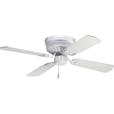 C197-P2524-30 By Progress Lighting-AirPro Collection White Finish 42 In Hugger 4 Bld Ceiling Fan