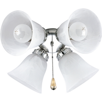 C197-P2610-09 By Progress Lighting-AirPro Collection Brushed Nickel Finish 4 Light-60W Fan 