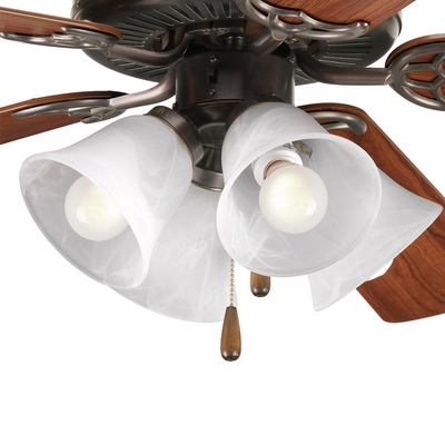 C197-P2610-20 By Progress Lighting-AirPro Collection Antique Bronze Finish 4 Light Kit-60W Fan 