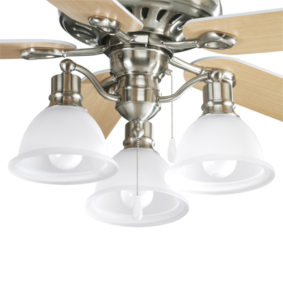 C197-P2623-09 By Progress Lighting-Madison Collection Brushed Nickel Finish 3-Fan Light Kit