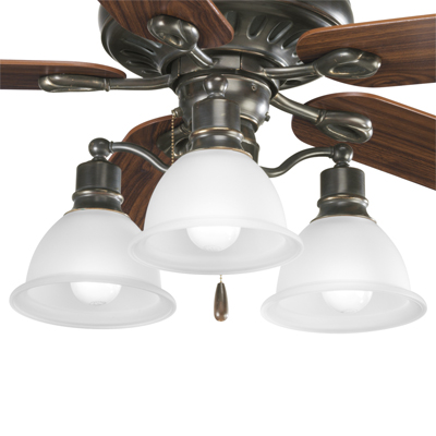 C197-P2623-20 By Progress Lighting-Madison Collection Antique Bronze Finish 3-Fan Light Kit