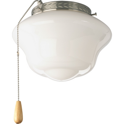 C197-P2644-09 By Progress Lighting-Air Pro Collection Brushed Nickel Finish Schoolhouse Universal Indoor Fan Light Kit