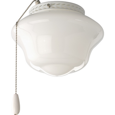 C197-P2644-30 By Progress Lighting-Air Pro Collection White Finish Schoolhouse Universal Indoor Fan Light Kit