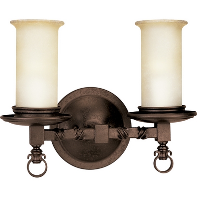 C197-P2753-102 By Progress Lighting-Santiago Collection Roasted Java Finish 2-100W BATH BRKT