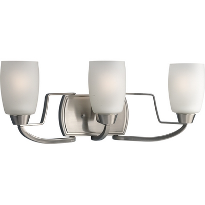 C197-P2796-09 By Progress Lighting-Westin Collection Brushed Nickel Finish 3-Lt. Bath