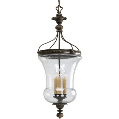 C197-P2879-77 By Progress Lighting-Fiorentino Collection Forged Bronze Finish 3-60W Foyer