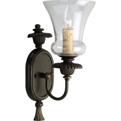C197-P2951-77 By Progress Lighting-Fiorentino Collection Forged Bronze Finish 1-60W Wall Sconces