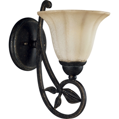 C197-P3012-84 By Progress Lighting-Le Jardin Collection Espresso Finish 1-100W Med Wall