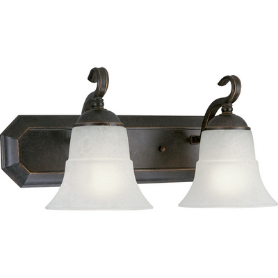 C197-P3022-84 By Progress Lighting-Melbourne Collection Espresso Finish 2-100W Med Bath