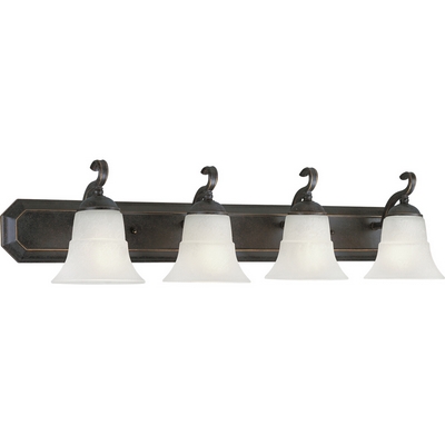 C197-P3024-84 By Progress Lighting-Melbourne Collection Espresso Finish 4-100W Med Bath