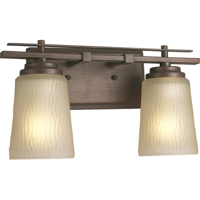 C197-P3093-88 By Progress Lighting-Riverside Collection Heirloom Finish 2-100W Med Bath