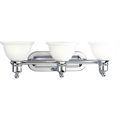 C197-P3163-15 By Progress Lighting-Madison Collection Polished Chrome Finish 3-100W Bath Bracket