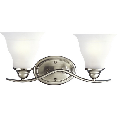 C197-P3191-09 By Progress Lighting-Trinity Collection Brushed Nickel Finish 2-100W Bath Brkt 