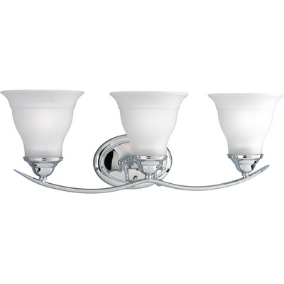 C197-P3192-15 By Progress Lighting-Trinity Collection Polished Chrome Finish 3-Lt. Bath Bracket