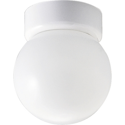 C197-P3203-30 By Progress Lighting-CTC-Acrylic Globe Collection White Finish 1-60W Med Close