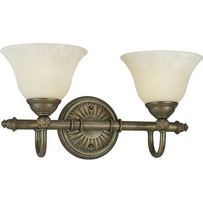 C197-P3205-86 By Progress Lighting-Savannah Collection Burnished Chestnut Finish 2-100W Med Bath