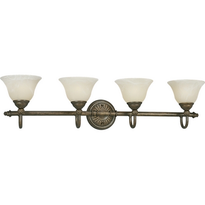 C197-P3207-86 By Progress Lighting-Savannah Collection Burnished Chestnut Finish 4-100W Med Bath