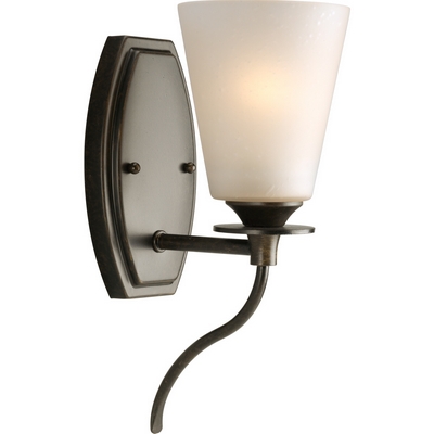 C197-P3216-77 By Progress Lighting-Cantata Collection Forged Bronze Finish 1-Lt. Bath Bracket