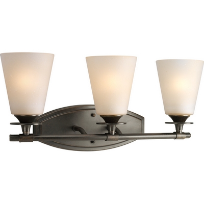 C197-P3248-77 By Progress Lighting-Cantata Collection Forged Bronze Finish 3-Lt. Bath Bracket