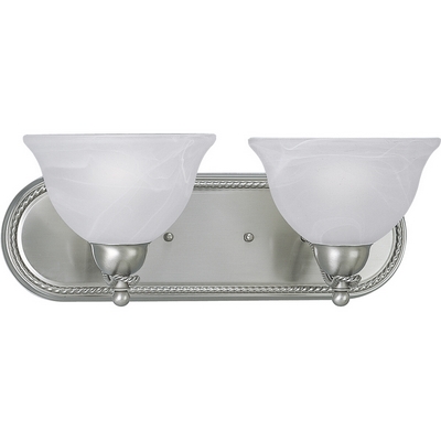 C197-P3267-09 By Progress Lighting-Avalon Collection Brushed Nickel Finish 2Lt-100W Med Bath