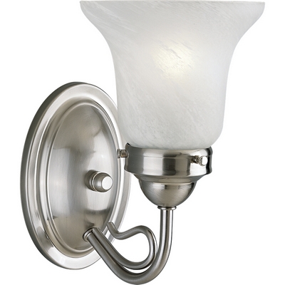 C197-P3367-09 By Progress Lighting-Bedford Collection Brushed Nickel Finish 1-100W Med Bath