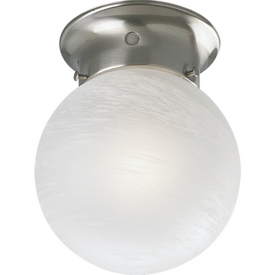 C197-P3401-09 By Progress Lighting-CTC-Acrylic Globe Collection Brushed Nickel Finish 1-60W Close To C