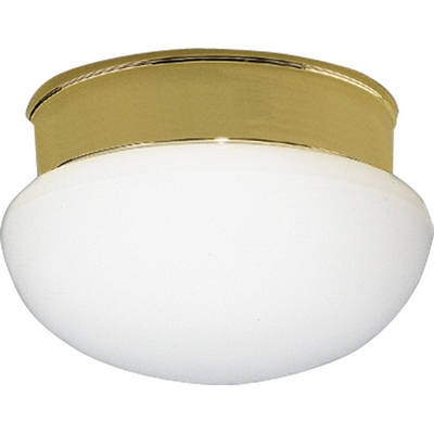 C197-P3408-10 By Progress Lighting-CTC-Acrylic Globe Collection Polished Brass Finish 1-60W Close To Clg