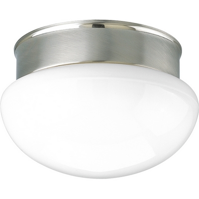 C197-P3410-09 By Progress Lighting-CTC-Acrylic Globe Collection Brushed Nickel Finish 2-60W Close To Clg