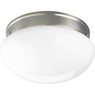 C197-P3412-09 By Progress Lighting-CTC-Acrylic Globe Collection Brushed Nickel Finish 2-75W Close To Clg