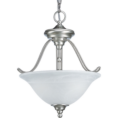 C197-P3467-09 By Progress Lighting-Avalon Collection Brushed Nickel Finish 3Lt-75W Med Ctc/Ch