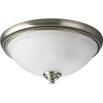 C197-P3479-09 By Progress Lighting-Pavilion Collection Brushed Nickel Finish 2-75W Med Close To Ceiling