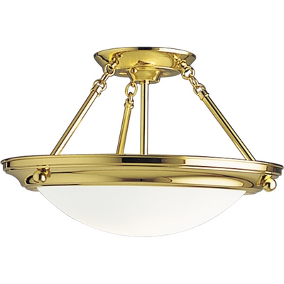 C197-P3567-10 By Progress Lighting-Eclipse Collection Polished Brass Finish 2-100W Med Close