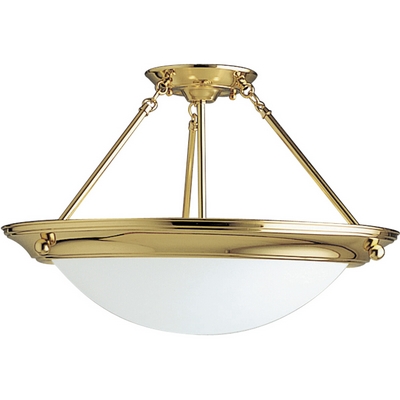 C197-P3569-10 By Progress Lighting-Eclipse Collection Polished Brass Finish 3-100W Med Close