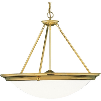 C197-P3575-10 By Progress Lighting-Eclipse Collection Polished Brass Finish 4-100W Med Hall